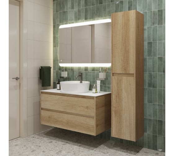Подвесная тумба со столешницей и накладной раковиной BelBagno KRAFT 80 KRAFT80RNN-KEPBO-1306-SET