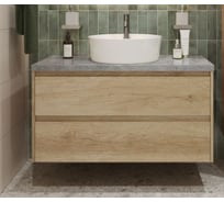 Подвесная тумба со столешницей и накладной раковиной BelBagno KRAFT 80 KRAFT80RNN-KEPMGL-1306-SET