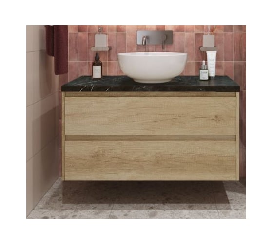 Подвесная тумба со столешницей и накладной раковиной BelBagno KRAFT 80 KRAFT80RNN-KEPMNO-1077-SET 1