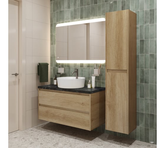Подвесная тумба со столешницей и накладной раковиной BelBagno KRAFT 80 KRAFT80RNN-KEPMNO-1306-SET