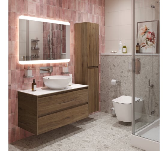 Подвесная тумба со столешницей и накладной раковиной BelBagno KRAFT 80 KRAFT80RT-KEPBO-1077-SET