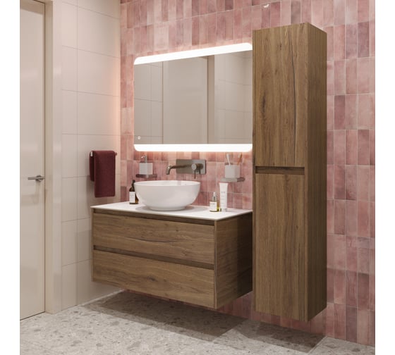 Подвесная тумба со столешницей и накладной раковиной BelBagno KRAFT 80 KRAFT80RT-KEPBO-1077-SET