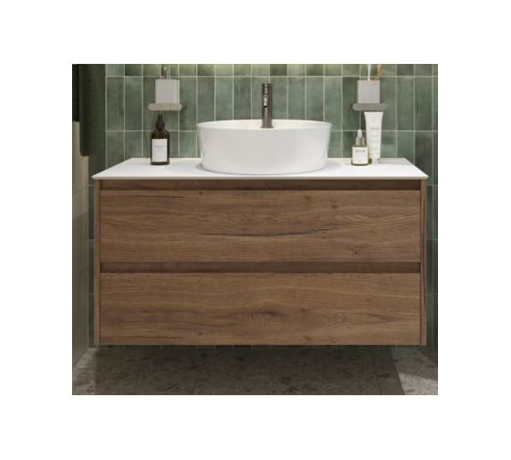 Подвесная тумба со столешницей и накладной раковиной BelBagno KRAFT 80 KRAFT80RT-KEPBO-1306-SET