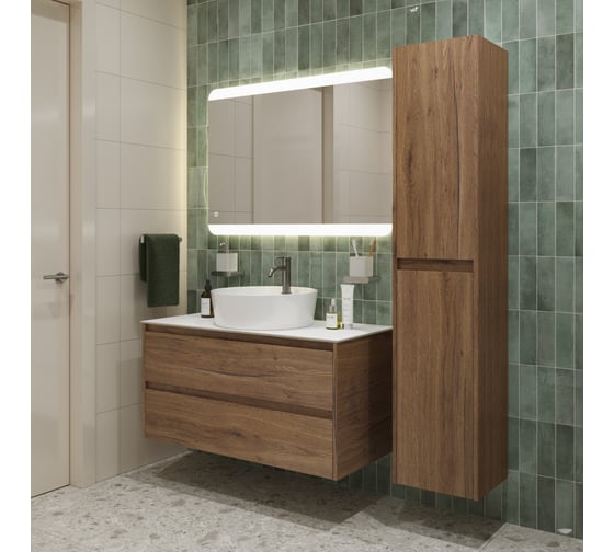 Подвесная тумба со столешницей и накладной раковиной BelBagno KRAFT 80 KRAFT80RT-KEPBO-1306-SET