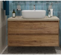 Подвесная тумба со столешницей и накладной раковиной BelBagno KRAFT 80 KRAFT80RT-KEPMCO-1302-SET