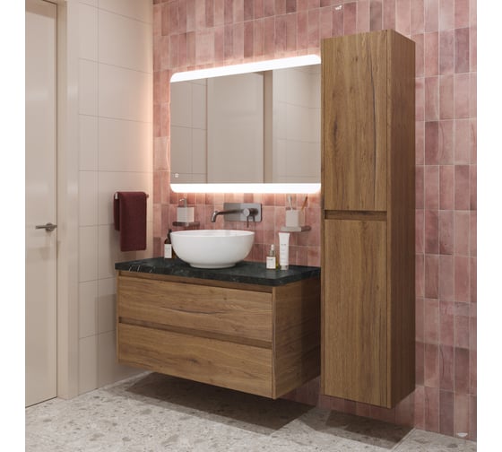 Подвесная тумба со столешницей и накладной раковиной BelBagno KRAFT 80 KRAFT80RT-KEPMNO-1077-SET