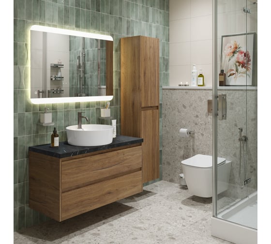 Подвесная тумба со столешницей и накладной раковиной BelBagno KRAFT 80 KRAFT80RT-KEPMNO-1306-SET