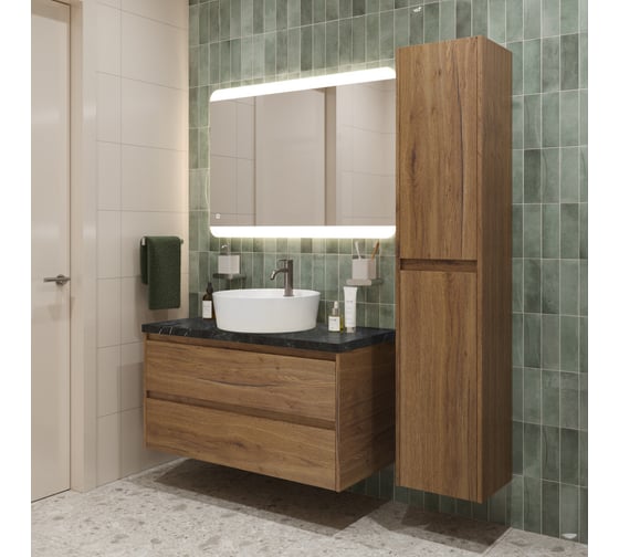 Подвесная тумба со столешницей и накладной раковиной BelBagno KRAFT 80 KRAFT80RT-KEPMNO-1306-SET