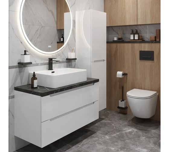 Тумба подвесная со столешницей и накладной раковиной BelBagno ETNA 80 ETNA80BL-KEPMNO-1338-SET