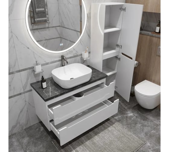 Тумба подвесная со столешницей и накладной раковиной BelBagno ETNA 80 ETNA80BL-KEPMNO-1302-SET