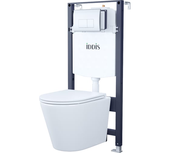 Комплект IDDIS 3в1: подвесной унитаз, инсталляция и клавиша смыва BASC010i73