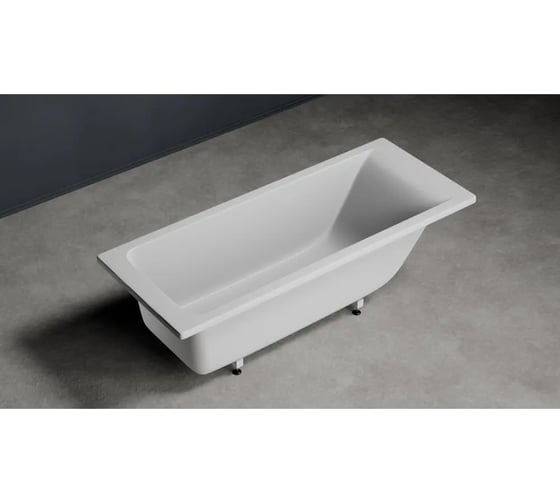 Ванна из литьевого мрамора GreenStone Arianna 1600x700 мм, с ножками, белая 160701