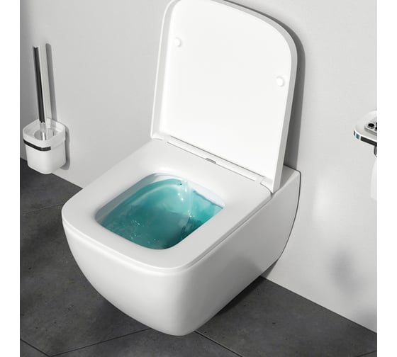 Инсталляция AM.PM MasterFit с клавишей S глянцевый белый, с подвесным унитазом Gem FlashClean, с сиденьем IS100201.901701