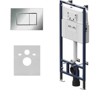 Инсталляция для подвесного унитаза AM.PM MasterFit с клавишей ProC S, хром глянцевый I012710.0251