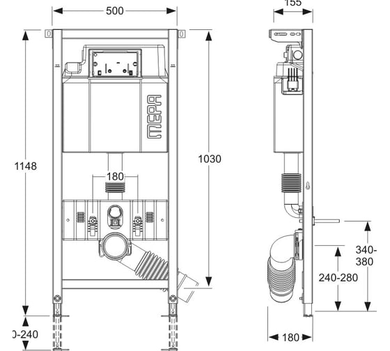 Инсталляция для унитаза MEPA VariVIT A31 Step 514804