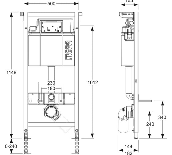 Инсталляция для унитаза MEPA VariVIT A31 514101