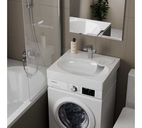 Раковина над стиральной машиной GreenStone Verdi 60 с кронштейнами Verdi60