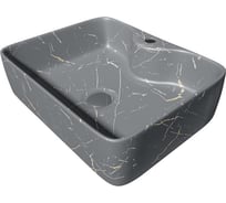 Накладная раковина Teymi Helmi S 48 с полочкой под смеситель, графит мрамор T50283 ЦБ-00269675