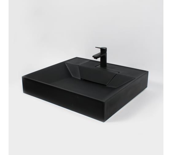 Раковина для ванной над стиральной машиной Uperwood Top_60x55 см, черная матовая 2091021039