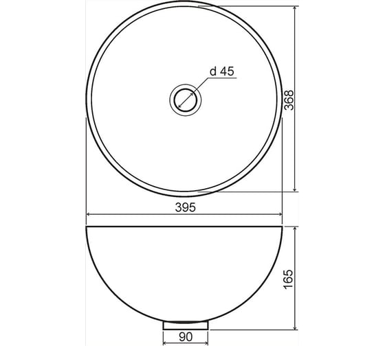 Раковина ALTASAN ALIENO R40 UPP40ALIENO