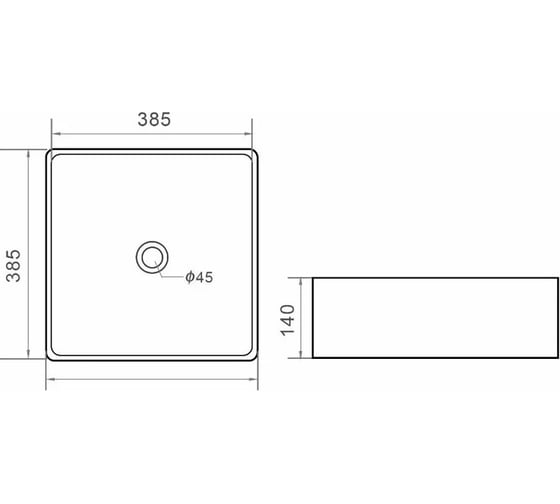 Накладная раковина Orange белая, глянцевая, санфарфор B02-385W
