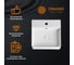 Накладная раковина Orange белая глянцевая, санфарфор B04-405W 6