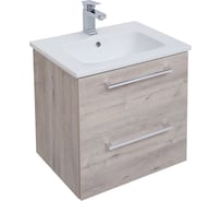 Подвесная тумба с раковиной Dreja GIO 60 см, 2 ящика, дуб кантри 77.0102D-640344 77.0102DK