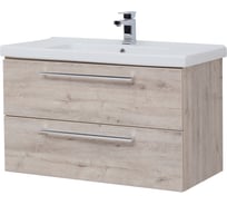 Подвесная тумба с раковиной Dreja GIO, 80 см, 2 ящика, дуб кантри - 77.0104D-640177 77.0104DK