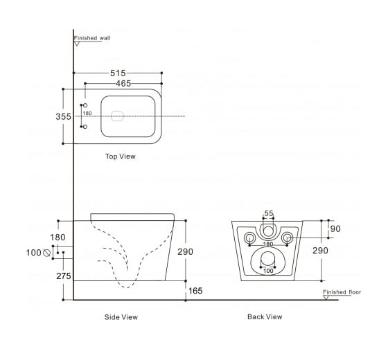 Подвесной унитаз Aquanet Tavr 2.0 W с сидением, с Rimless 00243545