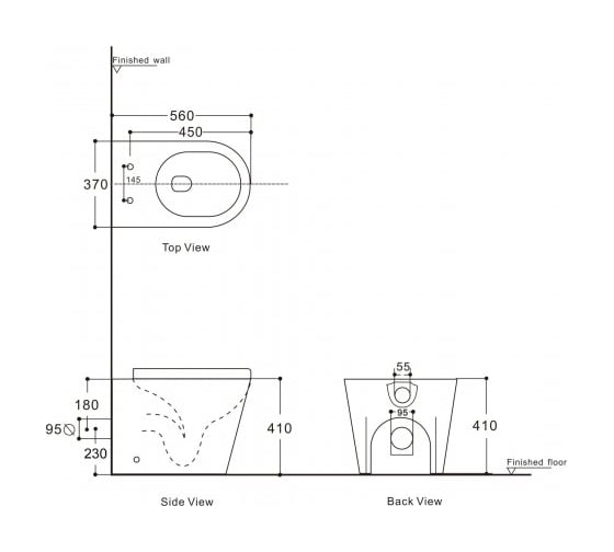 Напольный унитаз Aquanet Atago 2.0 F с сидением, приставной, с Rimless 00243548