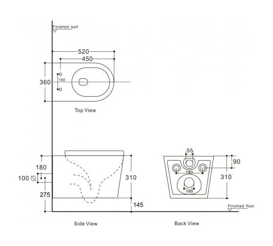 Подвесной унитаз Aquanet Atago 2.0 W с сидением, с Rimless 00243549