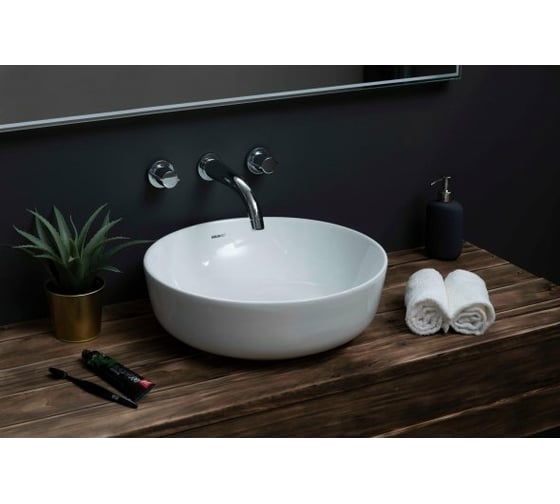 Керамическая раковина Aquanet MOON-1 накладная, 415х415х135 00211284