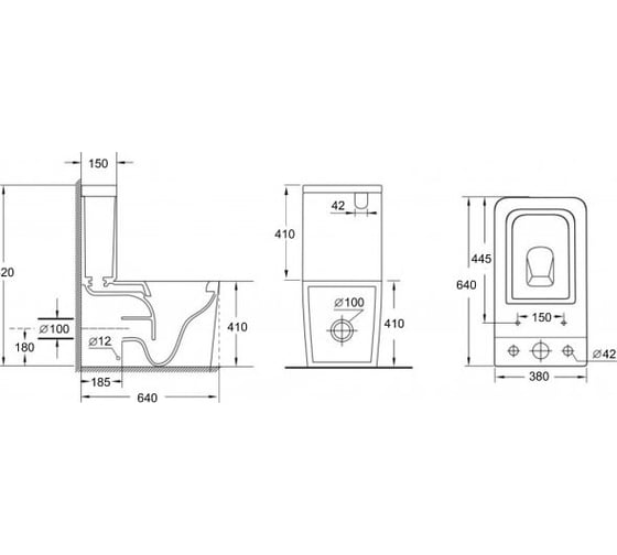 Чаша для напольного унитаза Aquanet Tavr 2.0 C1 с сидением, с Rimless 00243542