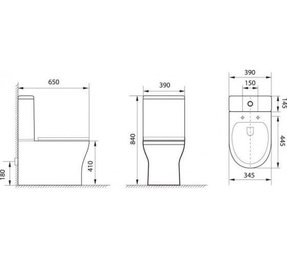 Чаша для напольного унитаза Aquanet Roll-C с сидением, с Rimless 00210764