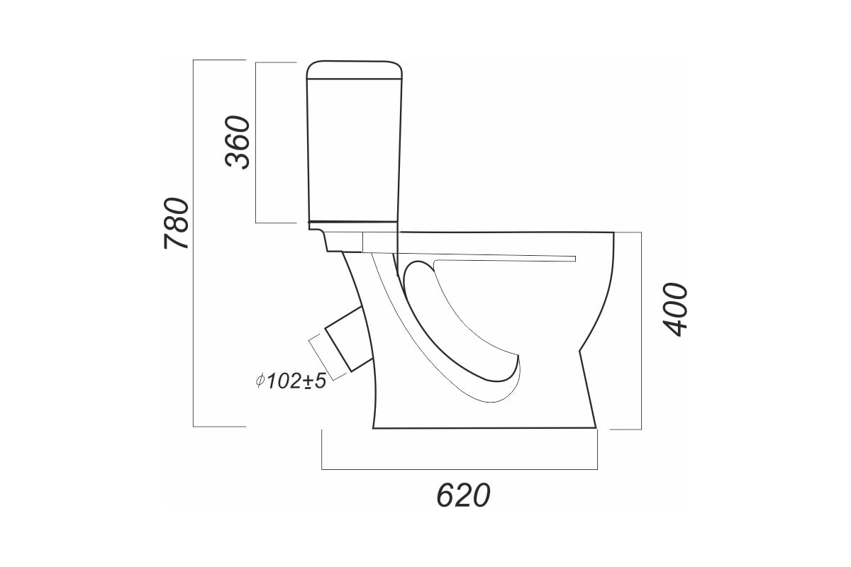 Унитаз-компакт Sanita СТАНДАРТ ЭКОНОМ 00000055369 15993312 - выгодная ...