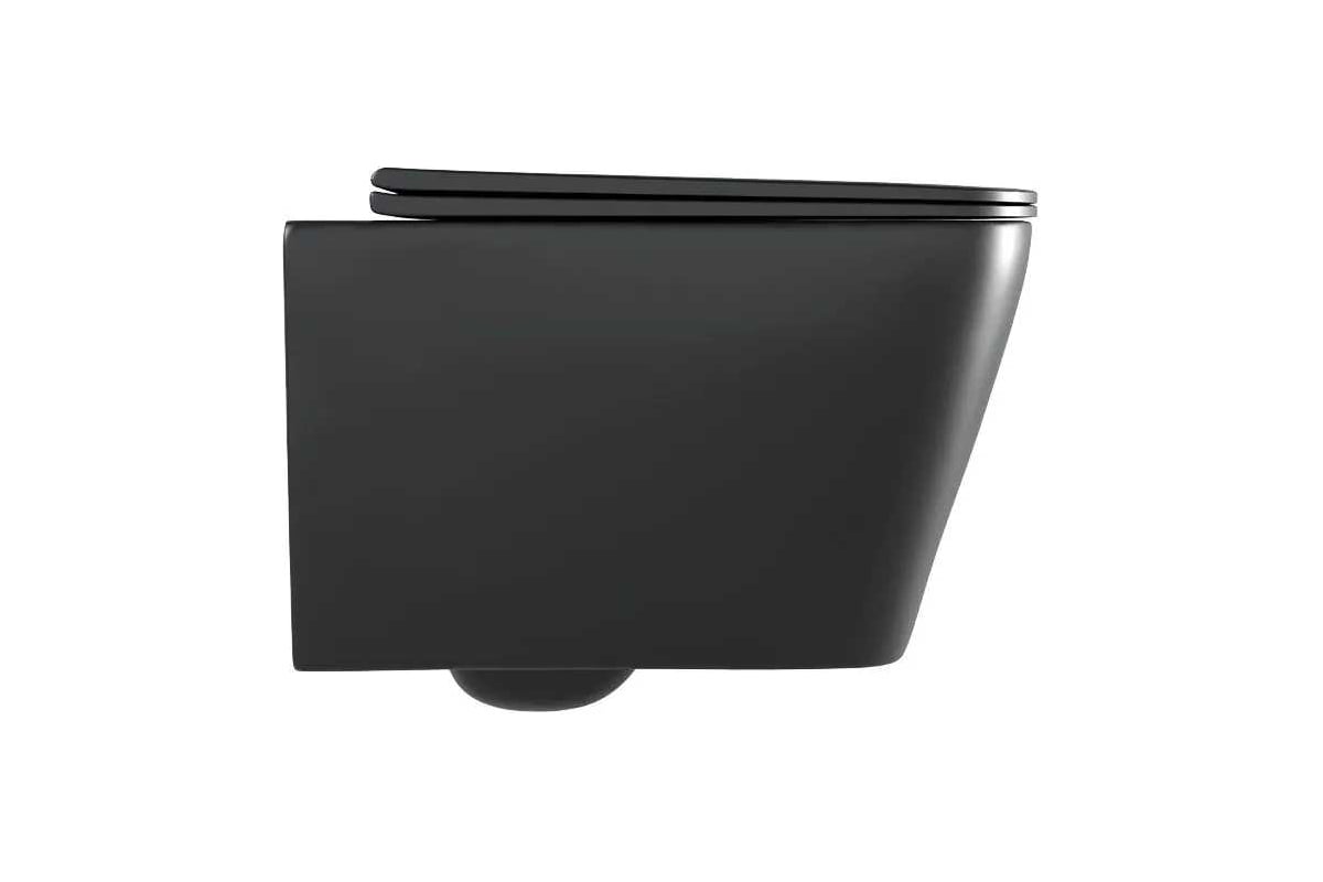 Унитаз подвесной CULTO JET-N черный, безободковый, с сиденьем микролифт ...