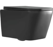 Унитаз подвесной CULTO JET-N черный, безободковый, с сиденьем микролифт УТ-99903259