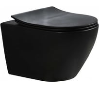 Унитаз-подвесной ESBANO AMAPOLA-N черный матовый ESUPAMAPNBM