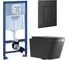 Комплект 3 в 1 CULTO инсталляция Grohe Rapid SL black + унитаз подвесной JET-N Black+ кнопка GROHE Skate Cosmopolitan черная матовая GROHE_SL_15_BL 1