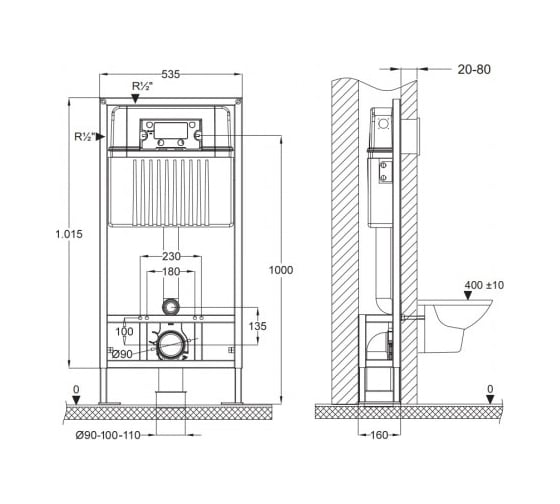 Инсталляция для подвесного унитаза Bettoserb Sava Free Standing 40006480