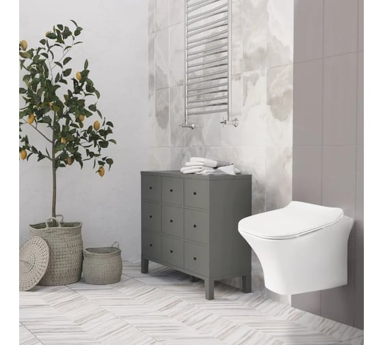Комплект 3 в 1 CULTO инсталляция Grohe Rapid + унитаз подвесной PABLO + кнопка GROHE Skate Cosmopolitan хром GROHE_SL_4