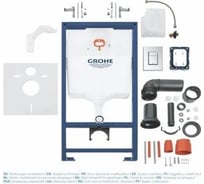 Комплект 3 в 1 CULTO инсталляция GROHE Solido + унитаз подвесной TOR + кнопка Arena Cosmopolitan хром, С встраиваемым гигиеническим душем хром, GROHE_SS_6_COS
