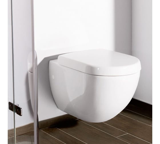 Подвесной унитаз Villeroy & Boch с комплектом креплений, слив горизонтальный 66001001 00000036890