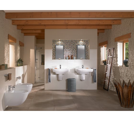 Подвесной унитаз Villeroy & Boch с комплектом креплений, слив горизонтальный 66001001 00000036890