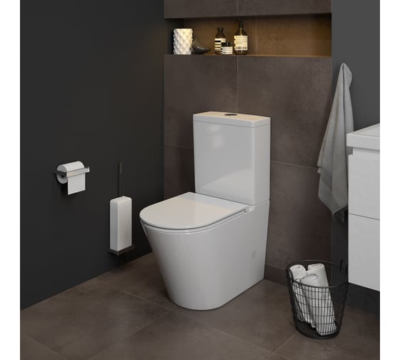 Унитаз напольный Maretti Florenza безободковый, с микролифтом, белый FL10NBM17-844