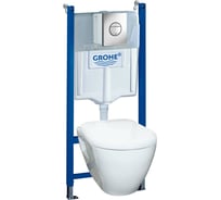Набор 5 в 1 Grohe Solido с подвесным унитазом, сиденьем и панелью смыва Nova Cosmopolitan 38950000
