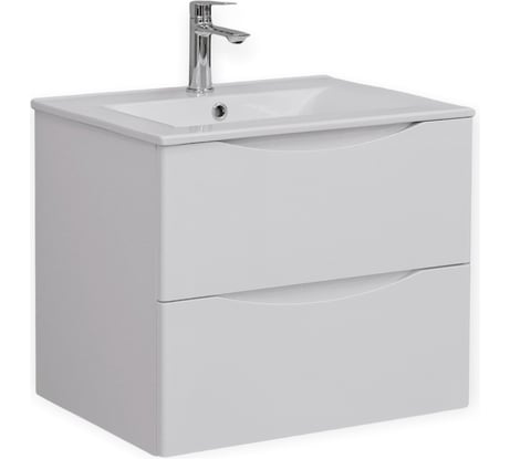 Тумба с раковиной подвесная BOND 60см белая матовая T01605-S05W