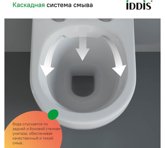 Комплект 3в1 IDDIS подвесной унитаз, инсталляция и клавиша смыва BASB020i73