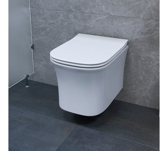 Подвесной унитаз Cerutti SPA MARMOLADA ARIA 485х360х350, безободковый 7778