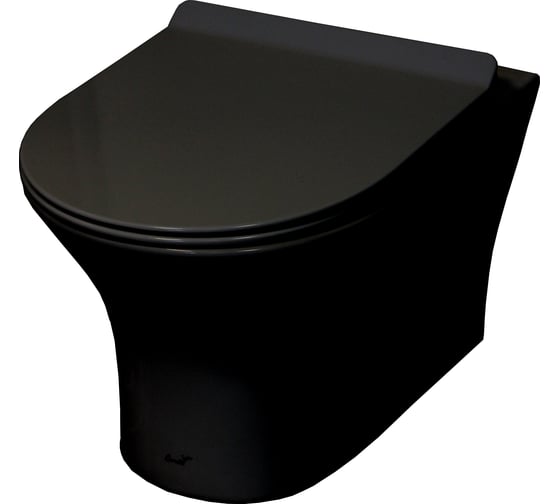 Подвесной унитаз Cerutti SPA BERNINA Aria MATT BLACK 480х340х350, безободковый 7505